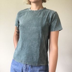 Brandy Melville Tops - John Galt faded teal tee Brandy Melville Tops - John Galt faded teal tee